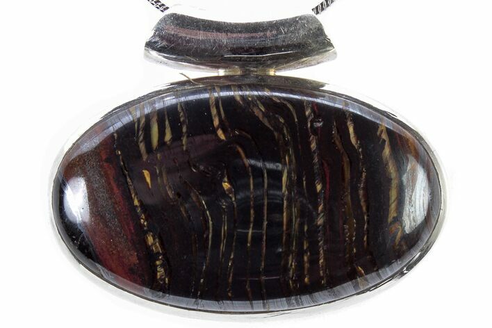 Polished Tiger Iron Stromatolite Pendant - Billion Years #321615